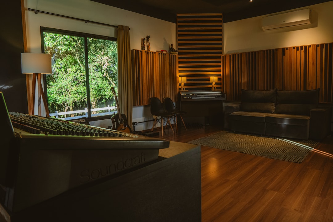 Modern recording studio interior